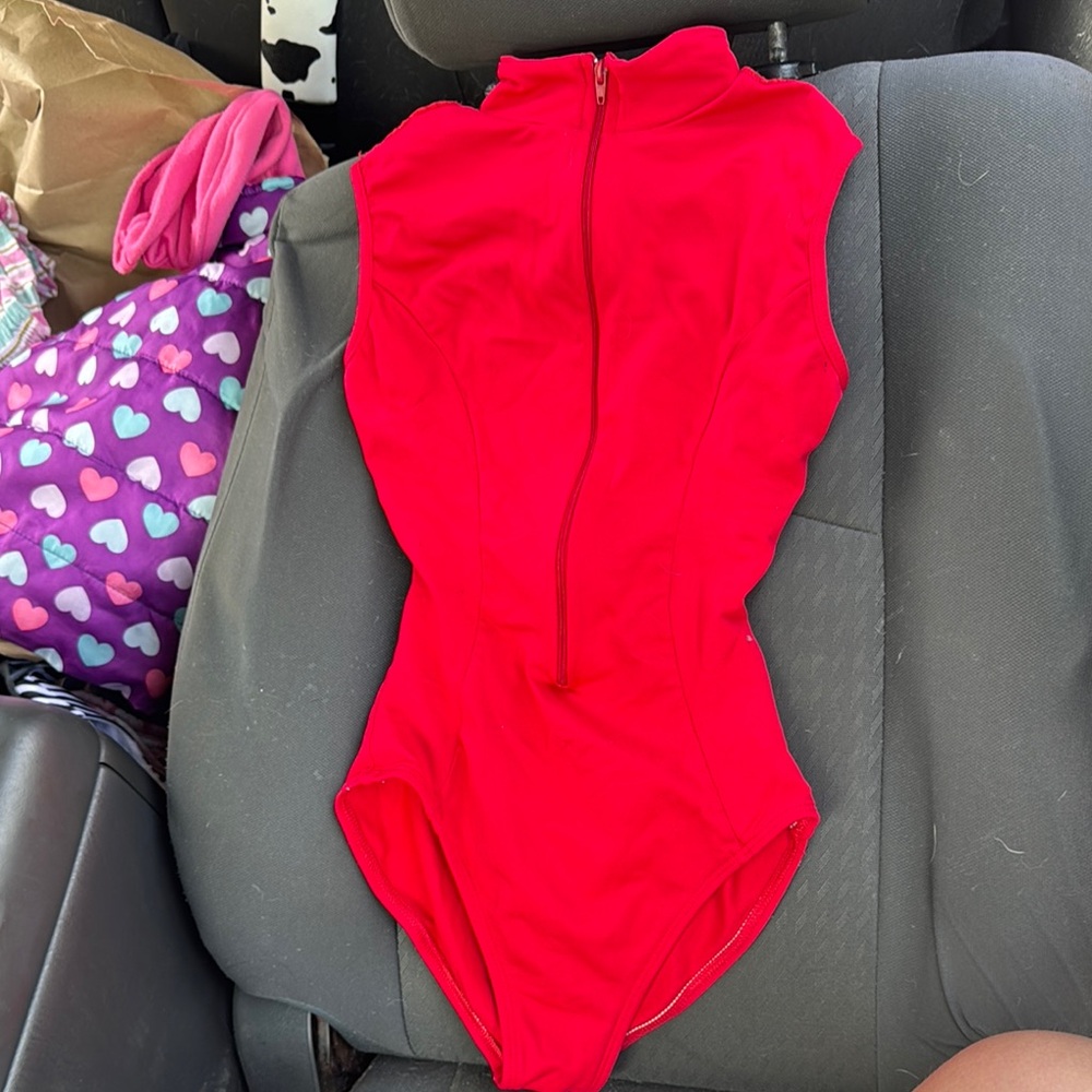 Red Kids One Piece Swimsuit